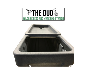 THE DUO - Wildlife Feed and Watering Station, Treat Trough, Feed Trough, Deer Feeder, Water Trough