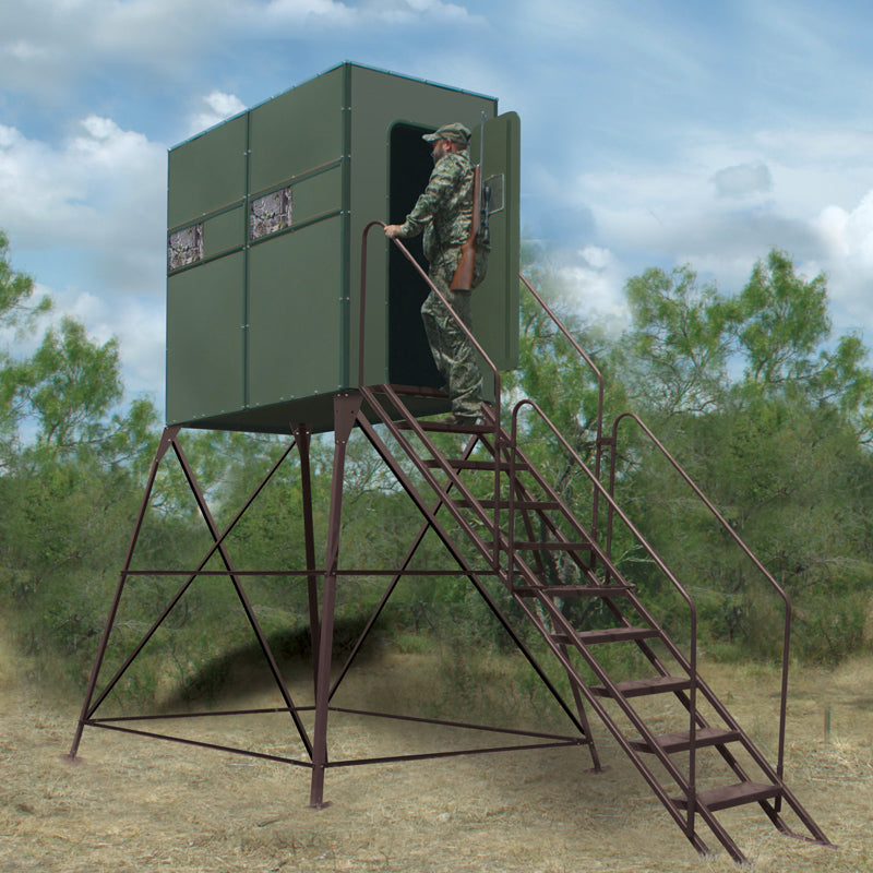 4’ X 8’ Xtreme Blind w/ 8’ Tower, Full Door, Stairs & Handrails