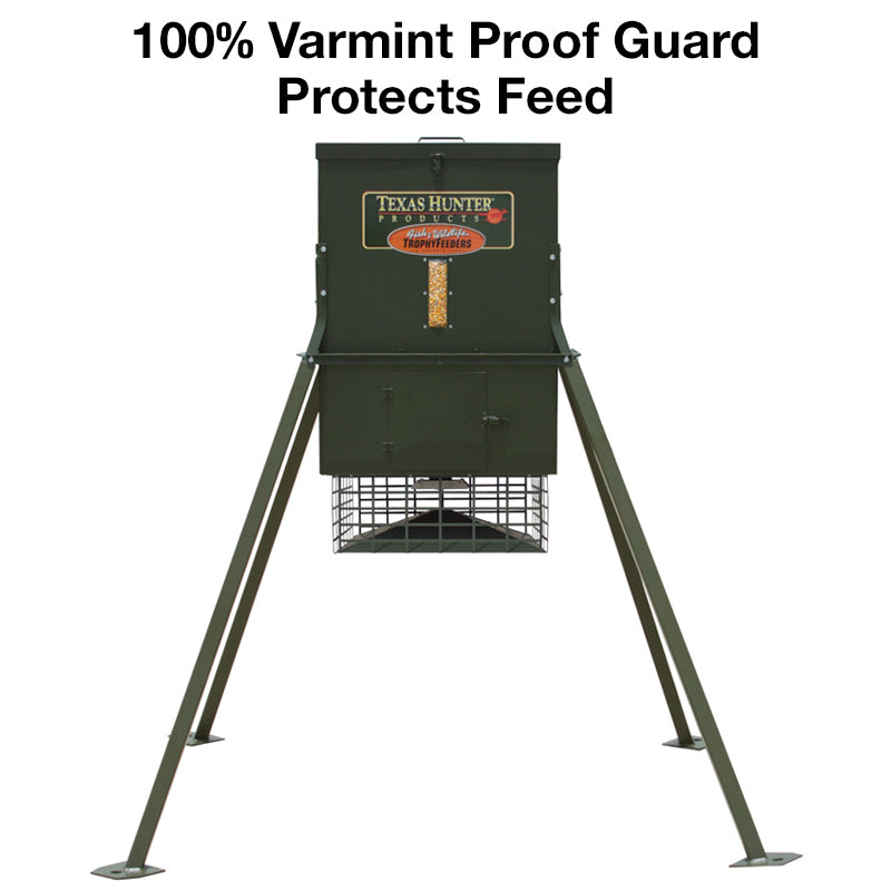 Texas Hunter Products - 300 lb. Wildlife Trophy Feeder with 4’ Extension Legs